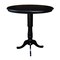 International Concepts Round 36 in Rd Top Pedestal Table, 12 in Leaf, 40.9 inH, Adjustable Height, Black, 36 W, 48 L, Wood K46-36RXT-6B-2 - alternate 5